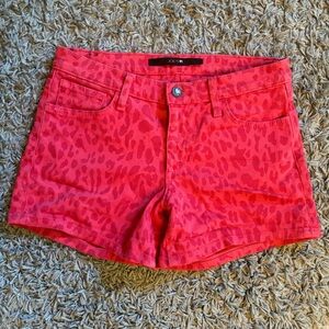 Joe's Jeans Vibrant Red Leopard Shorts